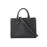 Louis Vuitton Monogram Emplant Onthego PM 2 Way Tote Shoulder Bag Noir Black