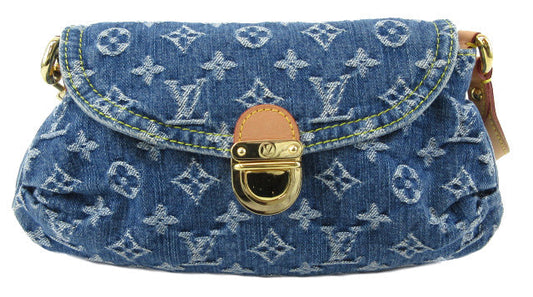 Louis Vuitton Monogram Denim Mini Pleaty Handbag