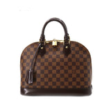 Louis Vuitton Damier Alma PM Hand Bag Ebene Brown