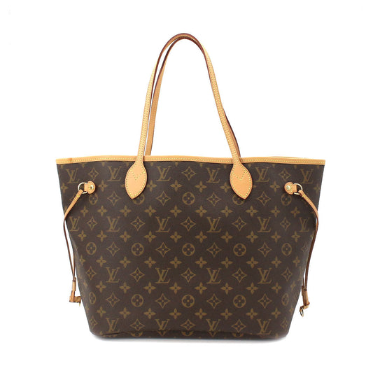 Louis Vuitton Monogram Neverfull MM Tote Bag Brown Beige