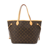 Louis Vuitton Monogram Neverfull MM Tote Bag Brown Beige