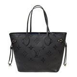 Louis Vuitton Handbag Bag Neverfull MM Leather Black