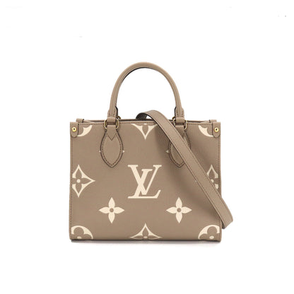 Louis Vuitton Bicolor Monogram Emplant OnTheGo PM Tourtrail Claim Creme