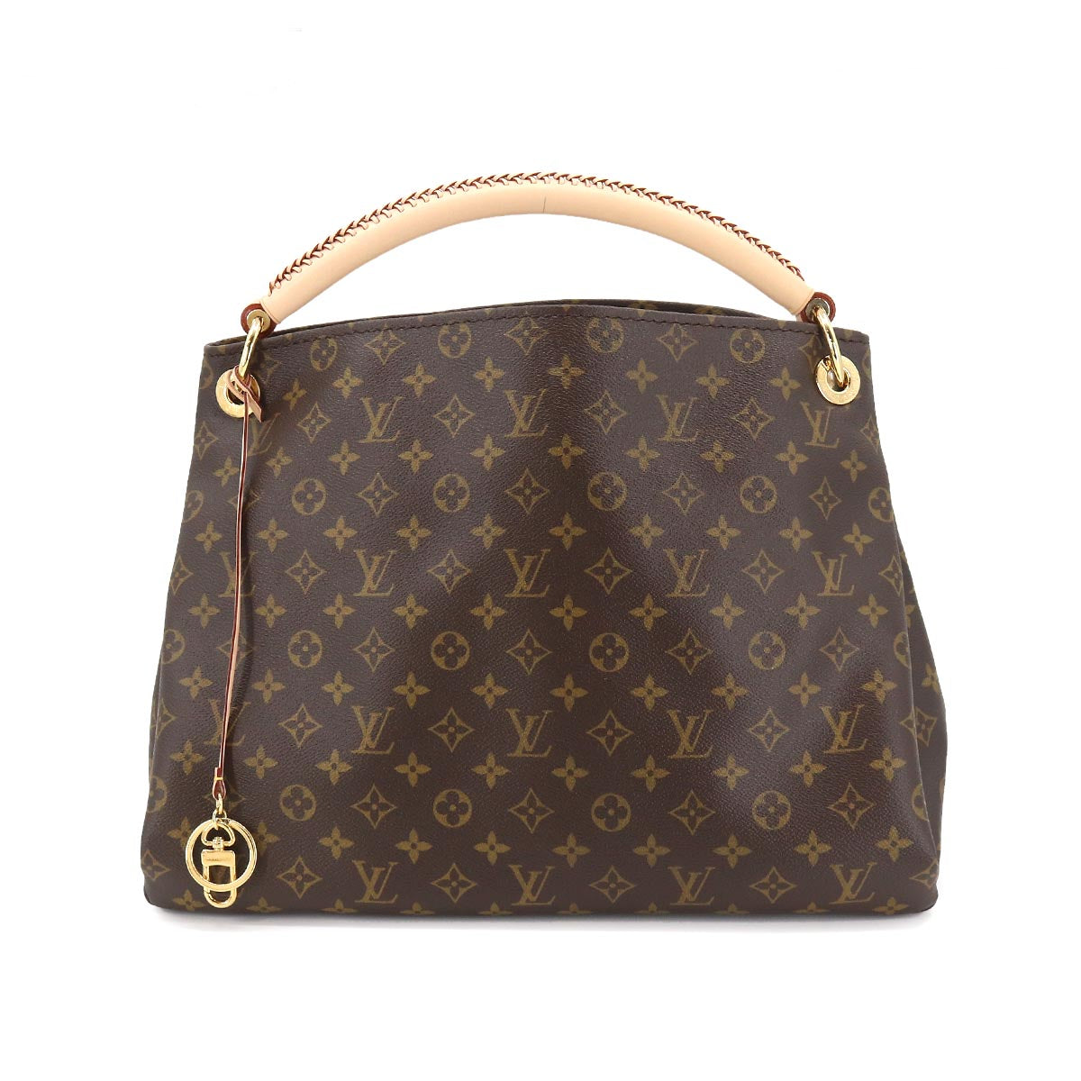 Louis Vuitton Monogram Artsy MM Shoulder Bag Brown Gold Hardware