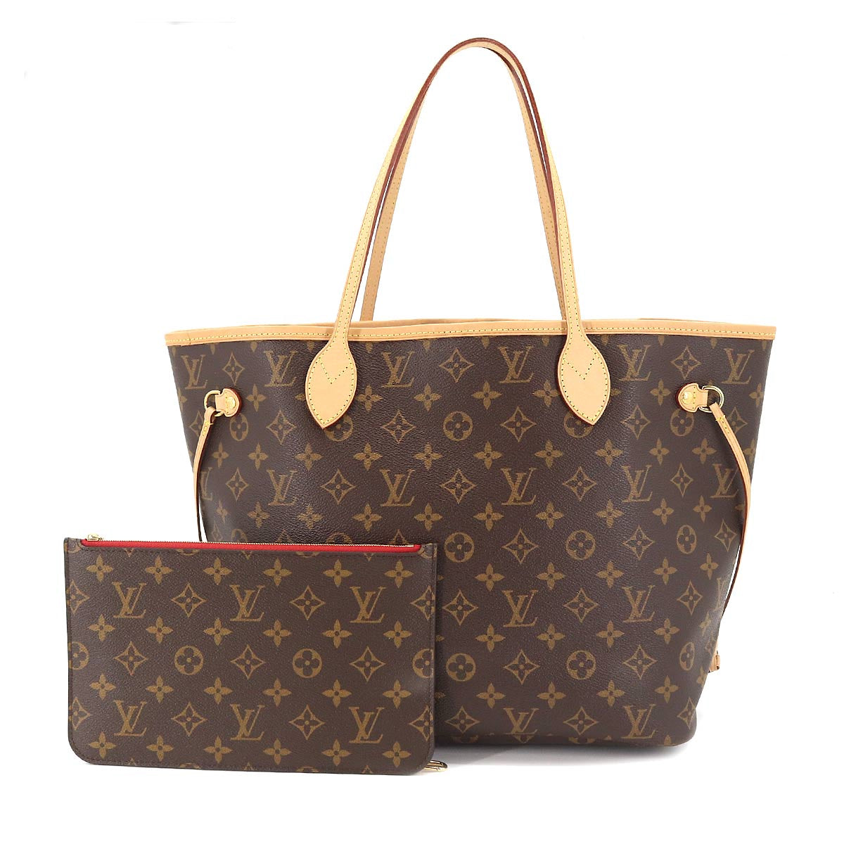 Louis Vuitton Monogram Neverfull MM Tote Bag Brown