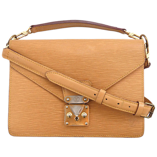 Louis Vuitton Epi Leather Biface Shoulder Bag Yellow