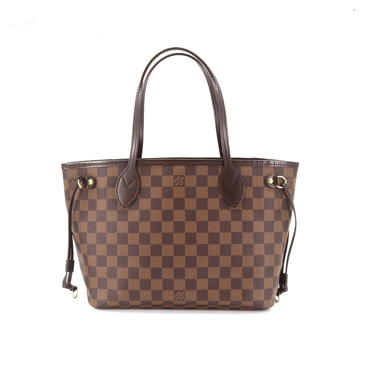 Louis Vuitton Damier Neverfull PM Tote Bag Ebene Brown