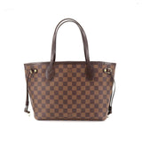 Louis Vuitton Damier Neverfull PM Tote Bag Ebene Brown