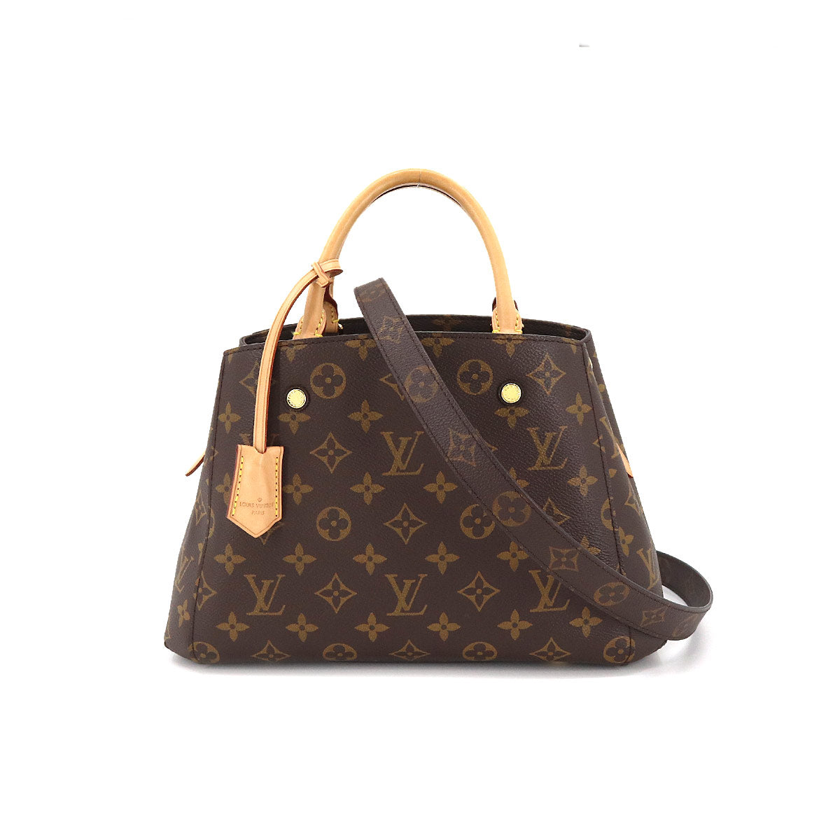 Louis Vuitton Monogram Montaigne BB 2 Way Hand Shoulder Bag Brown