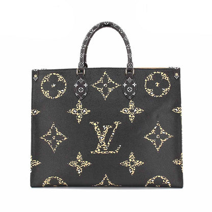 Louis Vuitton Monogram Jungle OnTheGo GM Tote Shoulder Bag Noir