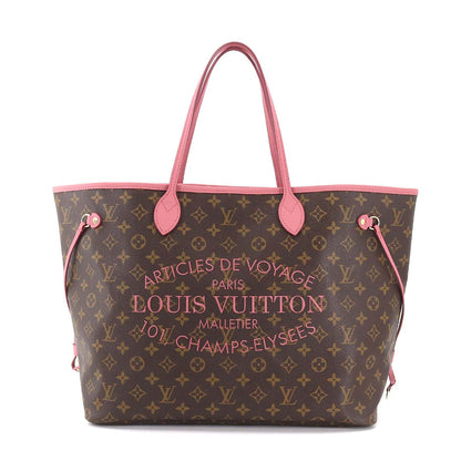 Louis Vuitton Monogram Ikat Flower Neverfull GM Tote Bag Rose Velour