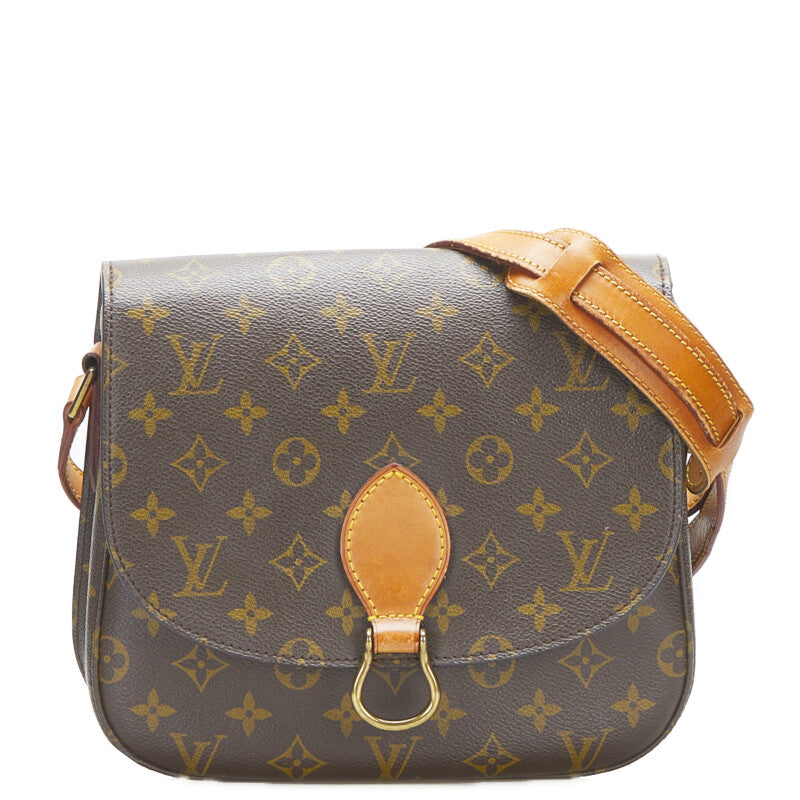 Louis Vuitton Monogram Sun Crew GM Shoulder Bag Brown Leather