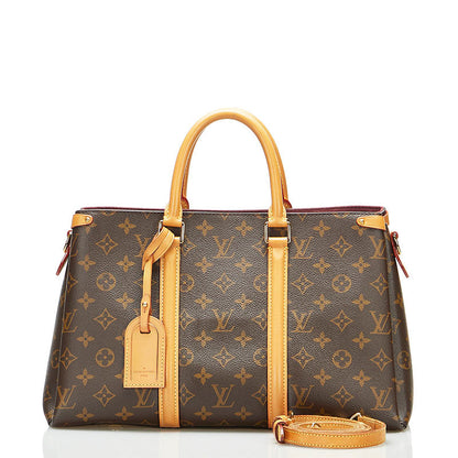 Louis Vuitton Monogram Soufflot MM Shoulder Bag Brown Leather