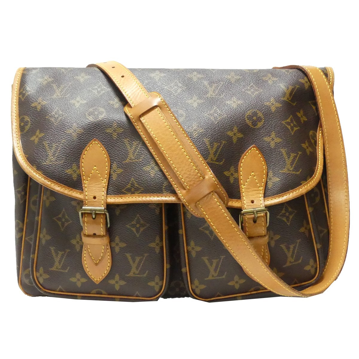 Louis Vuitton Monogram Sack Bass Shoulder Bag Brown