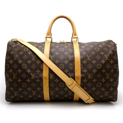 Louis Vuitton Monogram Keepall Bandouliere 50 Brown Boston Bag