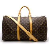 Louis Vuitton Monogram Keepall Bandouliere 50 Brown Boston Bag