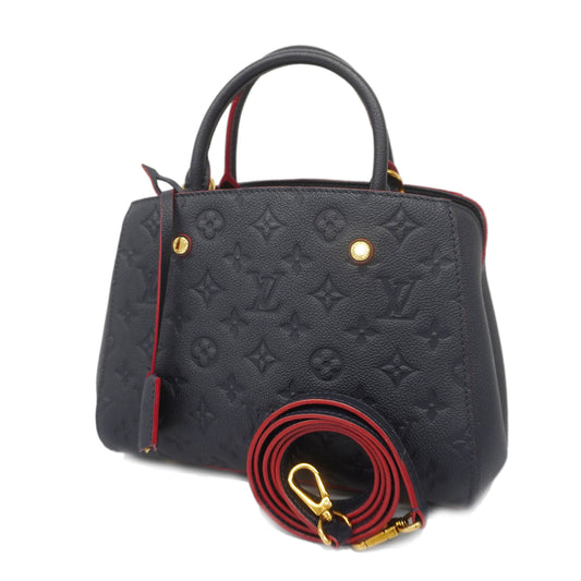 Louis Vuitton Monogram Implant Montaigne BB Marine Rouge