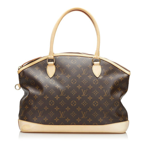 Louis Vuitton Monogram Lockit Shoulder Bag Brown