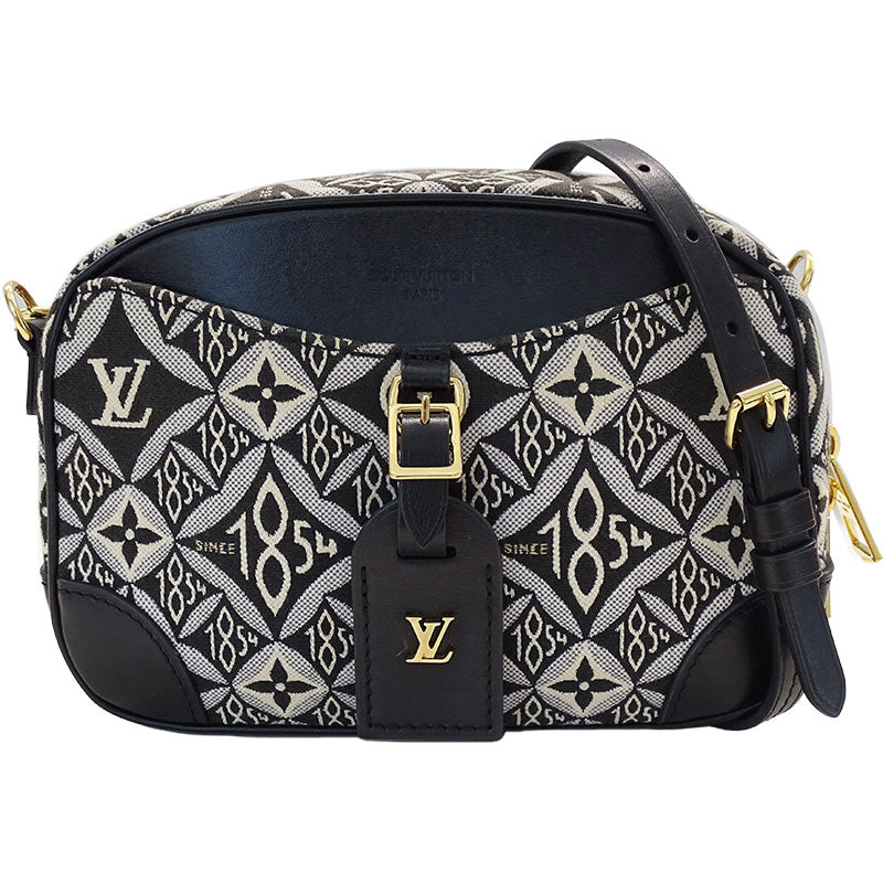Louis Vuitton Monogram Jacquard Deauville Since 1854 Shoulder Bag Black