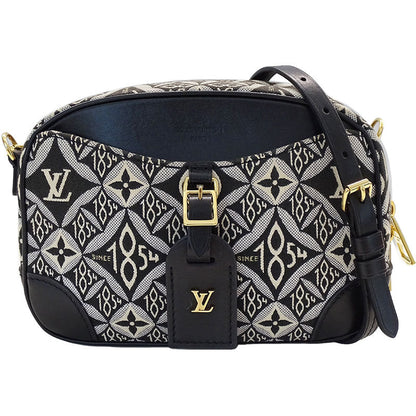 Louis Vuitton Monogram Jacquard Deauville Since 1854 Shoulder Bag Black