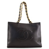 Chanel   CC Chain Tote Lambskin Large Black