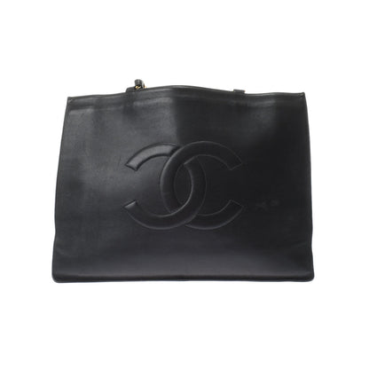 Chanel Chain Black/Gold Hardware Calfskin Tote Bag