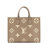Louis Vuitton Bicolor Monogram Implant On the Go MM Shoulder Bag Tourtrail Claim Creme