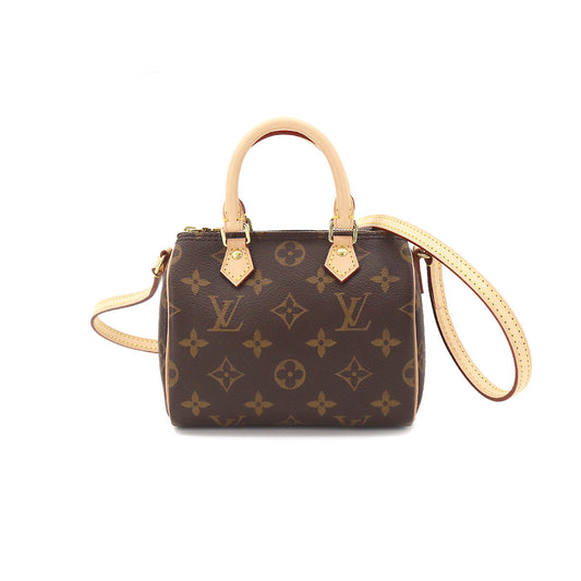 Louis Vuitton Monogram Nano Speedy 2 Way Hand Shoulder Bag