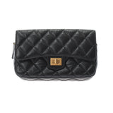Chanel Chain Black/Matte Gold Hardware Aged Calfskin Shoulder Bag