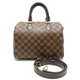 Louis Vuitton Damier Speedy Bandouliere 25 Ebene Boston Bag Brown
