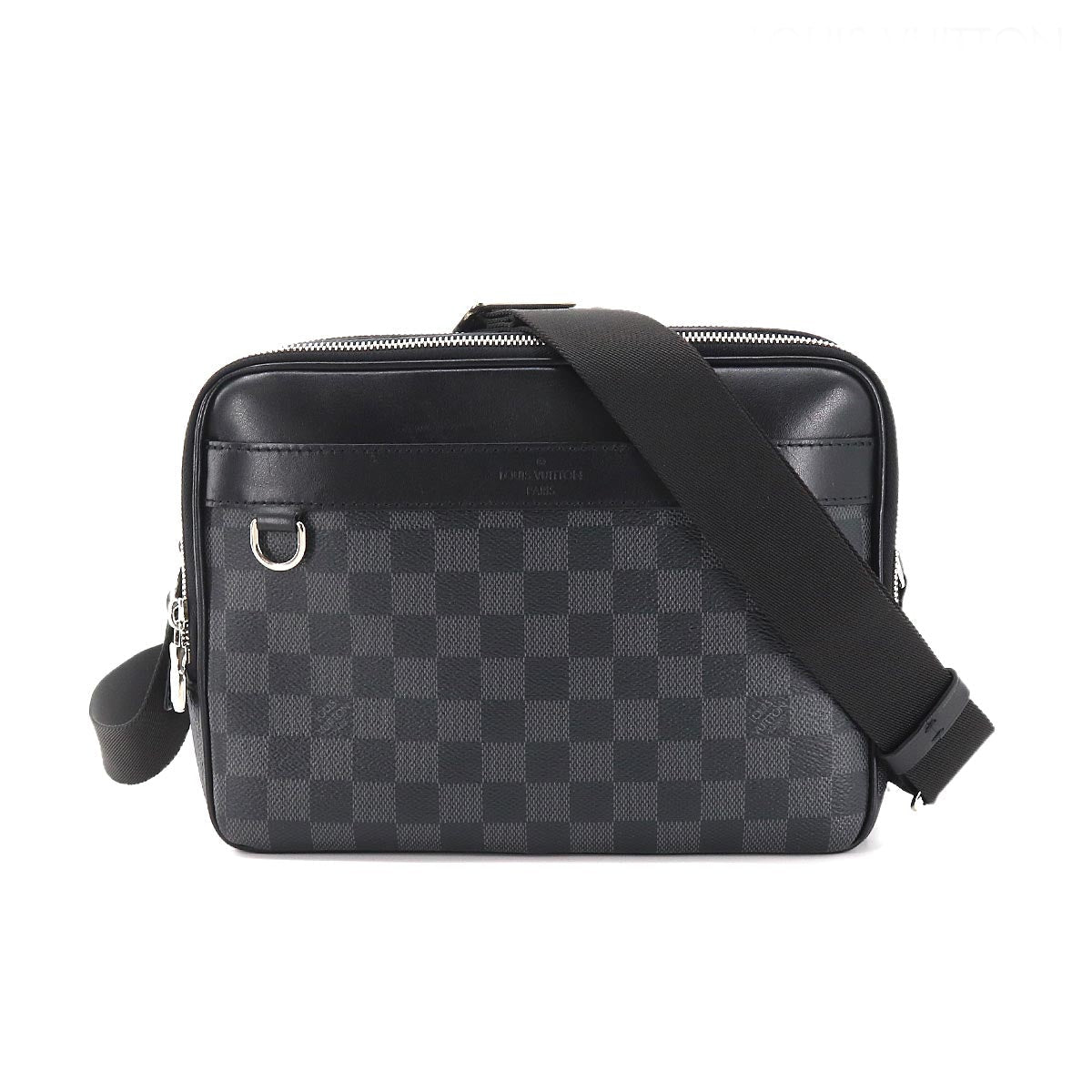 Louis Vuitton Damier Graphite Trocadero Messenger PM Shoulder Bag Black