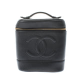 Chanel Vanity Black Gold Hardware Caviar Skin Handbag