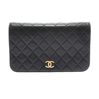 Chanel Matelasse Full Flap Push Lock Chain Gold Hardware Lambskin Shoulder Bag