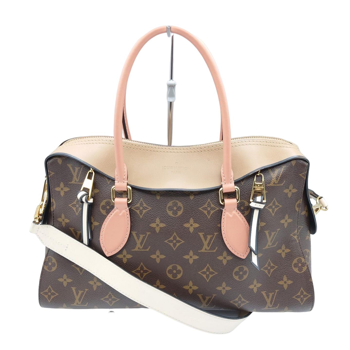 Louis Vuitton Tuileries Tote Handbag Shoulder Bag Monogram Brown