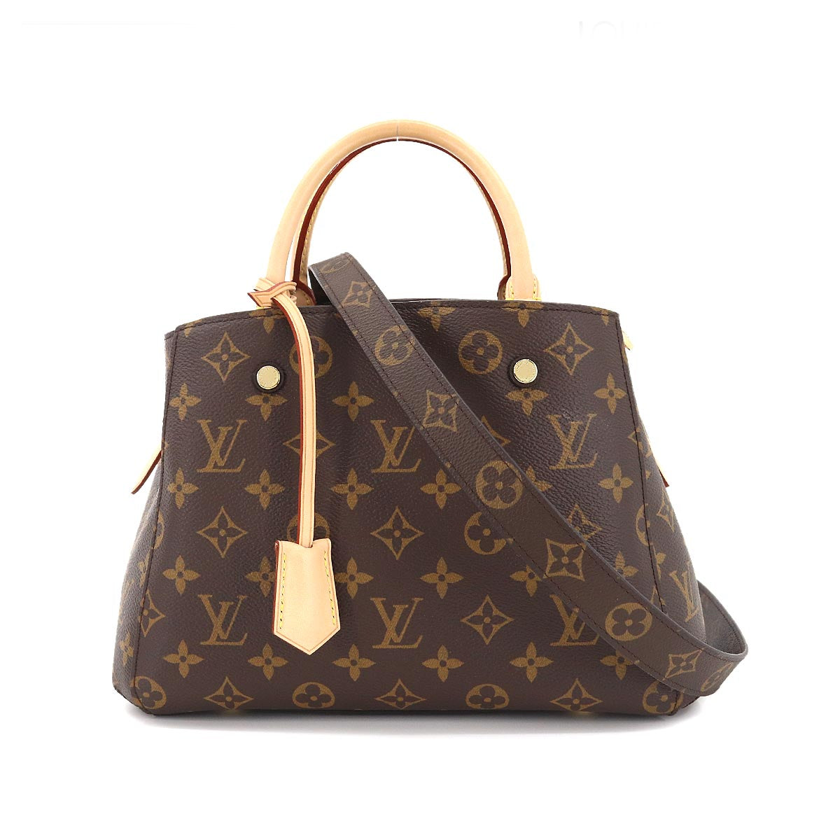 Louis Vuitton Monogram Montaigne BB 2 Way Hand Shoulder Bag Brown
