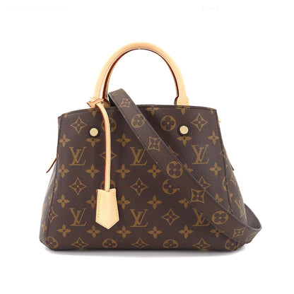 Louis Vuitton Monogram Montaigne BB 2 Way Hand Shoulder Bag Brown