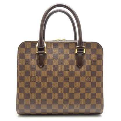 Louis Vuitton  Damier Triana Ebene Handbag Brown