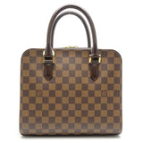 Louis Vuitton  Damier Triana Ebene Handbag Brown