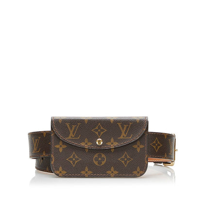 Louis Vuitton Monogram Sun Tulle Pochette Solo Waist Bag Brown
