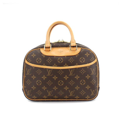 Louis Vuitton Monogram Trouville Shoulder Bag Brown Gold Hardware