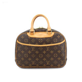 Louis Vuitton Monogram Trouville Shoulder Bag Brown Gold Hardware