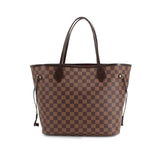 Louis Vuitton Damier Neverfull MM Tote Bag Ebene Cerise Brown Gold Hardware