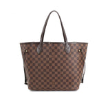 Louis Vuitton Damier Neverfull MM Tote Bag Ebene Cerise Brown Gold Hardware