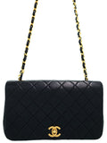 Chanel Matelasse Lambskin Black Chain Shoulder Bag