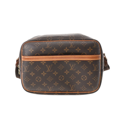 Louis Vuitton Monogram Reporter PM Brown Canvas Shoulder Bag
