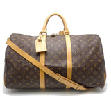 Louis Vuitton Monogram Keepall Bandouliere 50 Brown Boston Bag