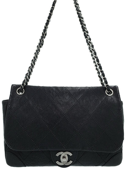 Chanel Wild Stitch Chain Shoulder Bag Black