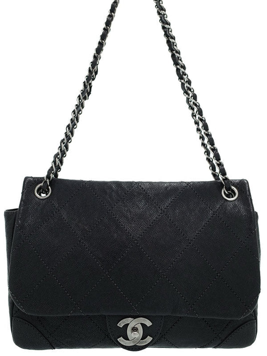 Chanel Wild Stitch Chain Shoulder Bag Black