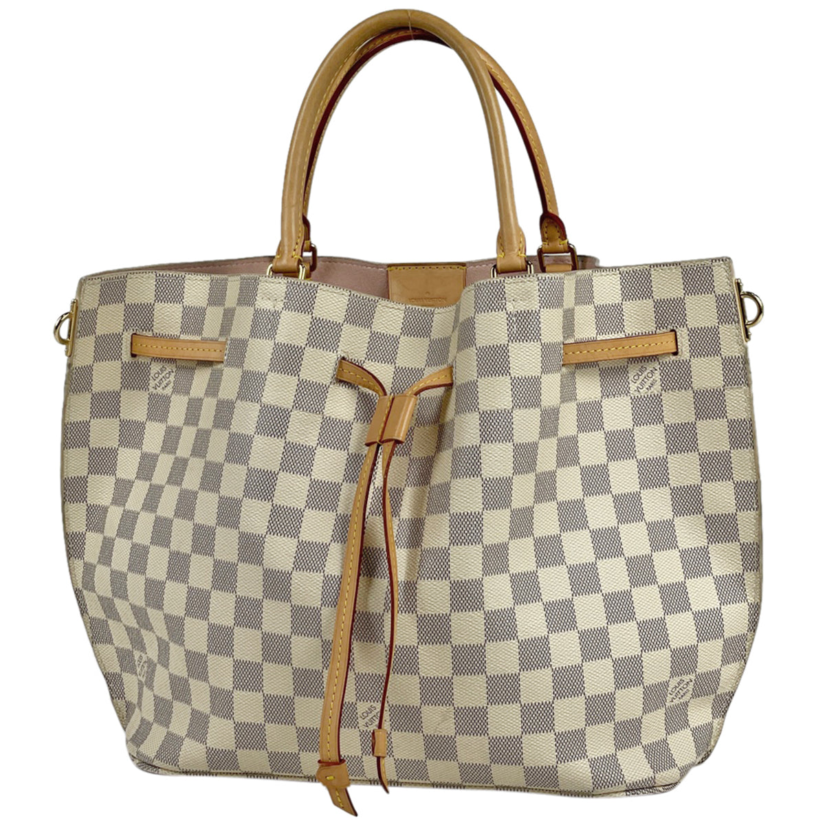 Louis Vuitton Girolatta Handbag 2way  Damier Azur White