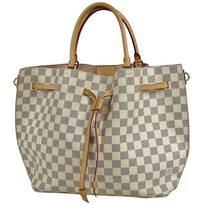 Louis Vuitton Girolatta Handbag 2way  Damier Azur White
